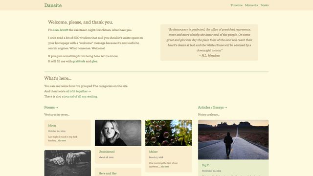 Screenshot of Dan Jewett