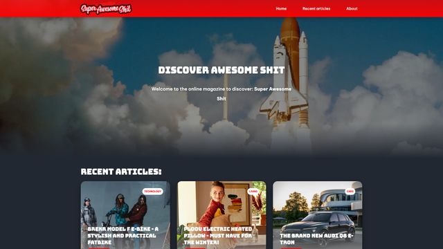 Screenshot of Super Awesome Shit