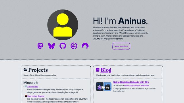 Screenshot of Aninus Partikler