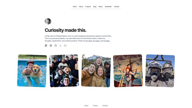 Screenshot of Home | Chadams.me