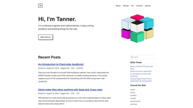 Screenshot of Tanner Dolby