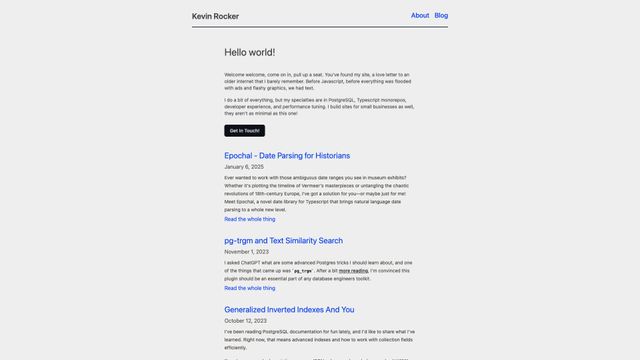 Screenshot of Kevin Rocker