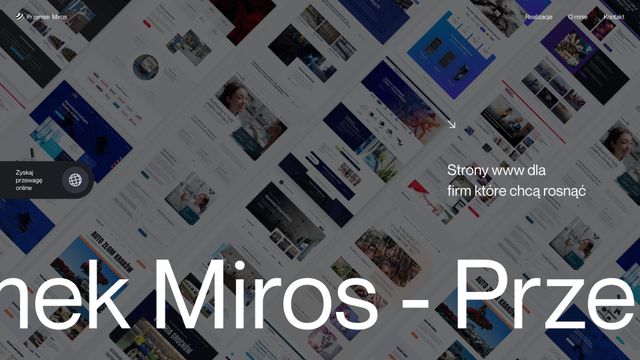 Screenshot of Pokaż się z najlepszej strony - Przemek Miros Strony Internetowe