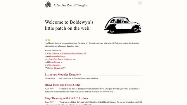 Screenshot of Manuel Strehl