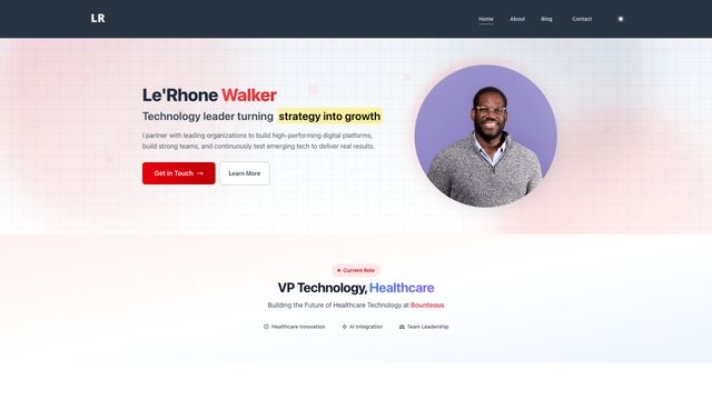 Screenshot of Home | Le'Rhone Walker