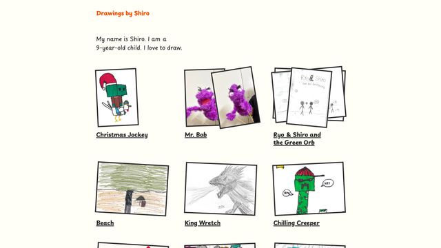 Screenshot of Drawings by Shiro