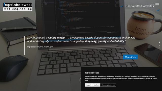 Screenshot of Ingo Sobolewski | web-engineering