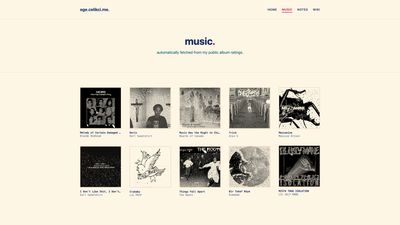 Screenshot of favorite albums
