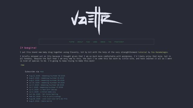 Screenshot of vaettr
