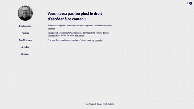 Screenshot of Luc Poupard