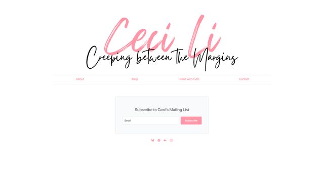 Screenshot of Ceci Li | Creeping between the Margins