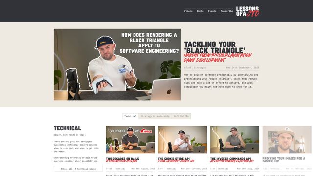 Screenshot of Lessons of a CTO