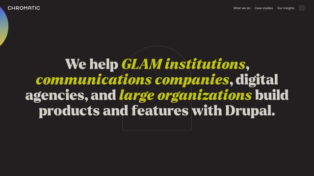 Screenshot of We build products and features with Drupal | Chromatic