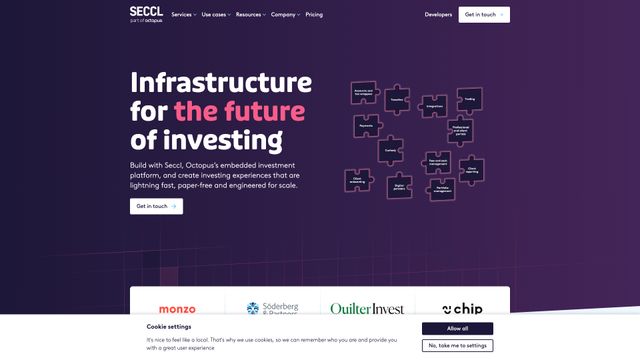 Screenshot of The embedded investment platform - Seccl.tech