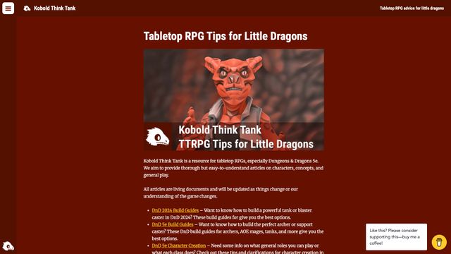 Screenshot of Tabletop RPG Tips for Little Dragons | Kobold Think Tank
