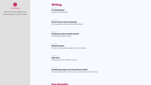 Screenshot of Timothy Miller || Timothy Miller