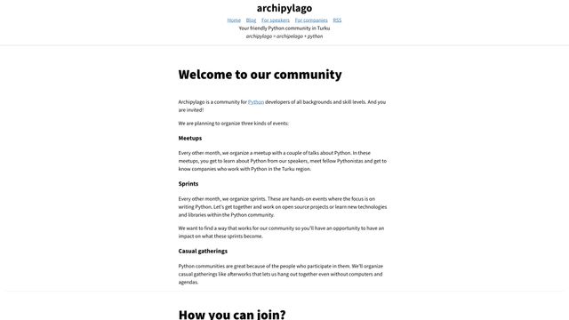 Screenshot of archipylago