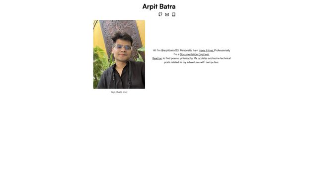 Screenshot of Arpit Batra