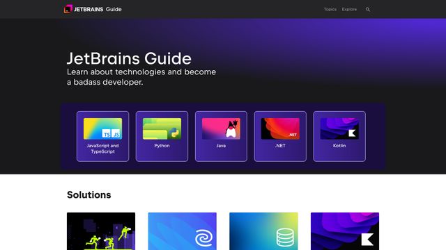 Screenshot of JetBrains Guide - JetBrains Guide