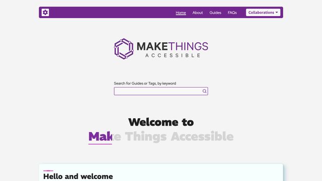 Screenshot of Home | Make Things Accessible