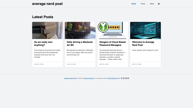 Screenshot of Average Nerd Post