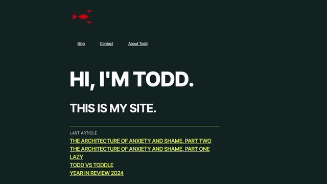 Screenshot of Home of Todd Libby