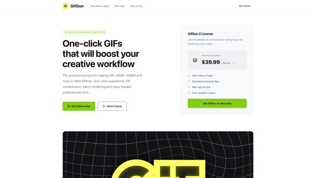 Screenshot of GifGun 2: Best GIF Creator for After Effects