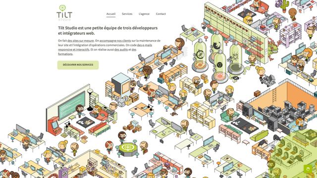 Screenshot of Tilt Studio : développement front-end et intégration HTML à Lille
