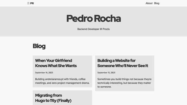 Screenshot of Pedro Rocha