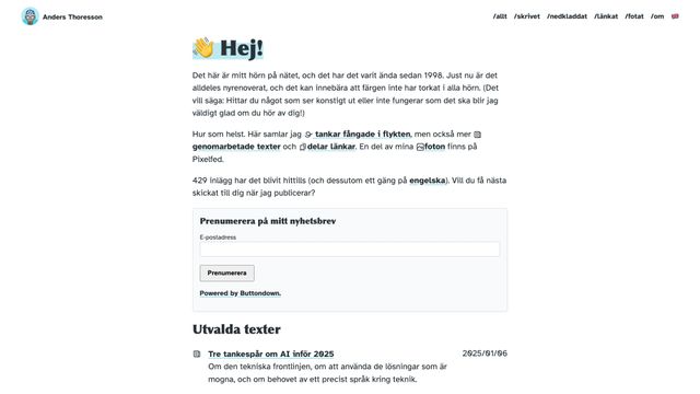 Screenshot of Anders Thoresson