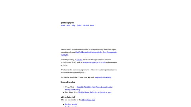 Screenshot of Home - Pandu Supriyono