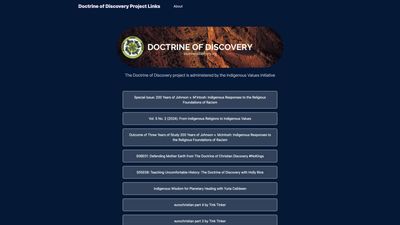Screenshot of Doctrine of Discovery