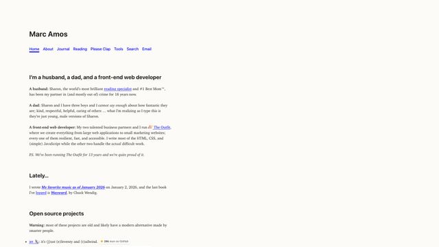 Screenshot of Marc Amos