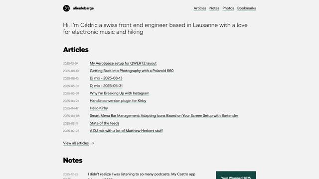 Screenshot of alienlebarge
