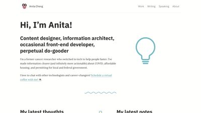 Screenshot of Anita Cheng