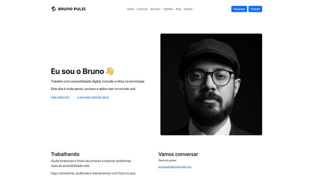 Screenshot of Página Inicial | Bruno Pulis