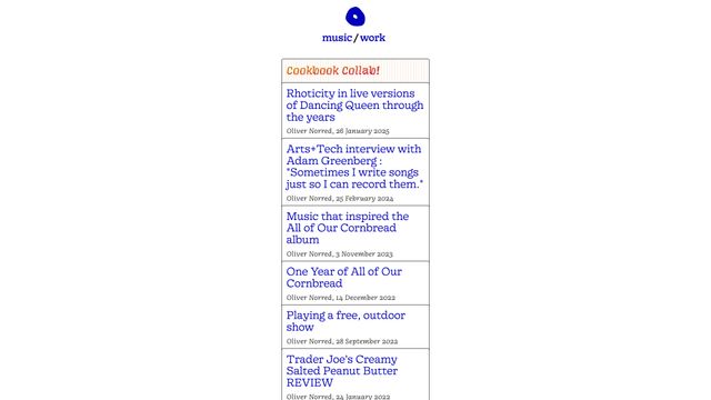 Screenshot of Blog \ Oliver Norred