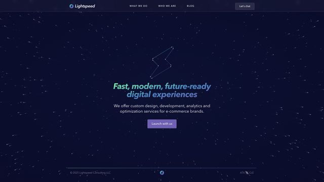 Screenshot of Lightspeed — A High‑Performance E‑Commerce Agency